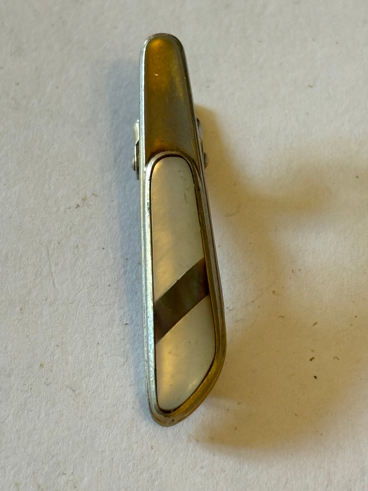 Gold and MoP Tie Clip