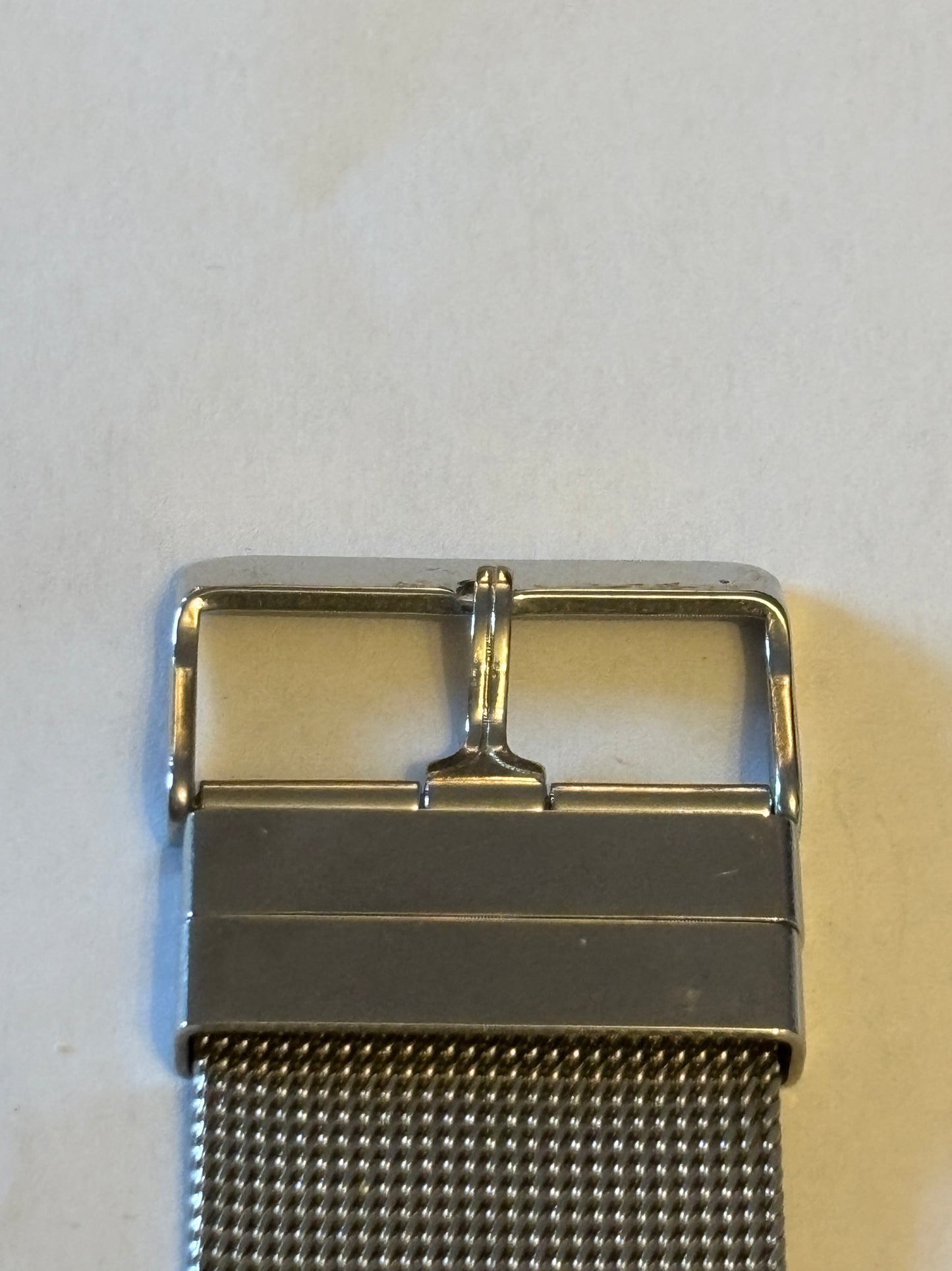 Fossil very large silver and blue square gents watch