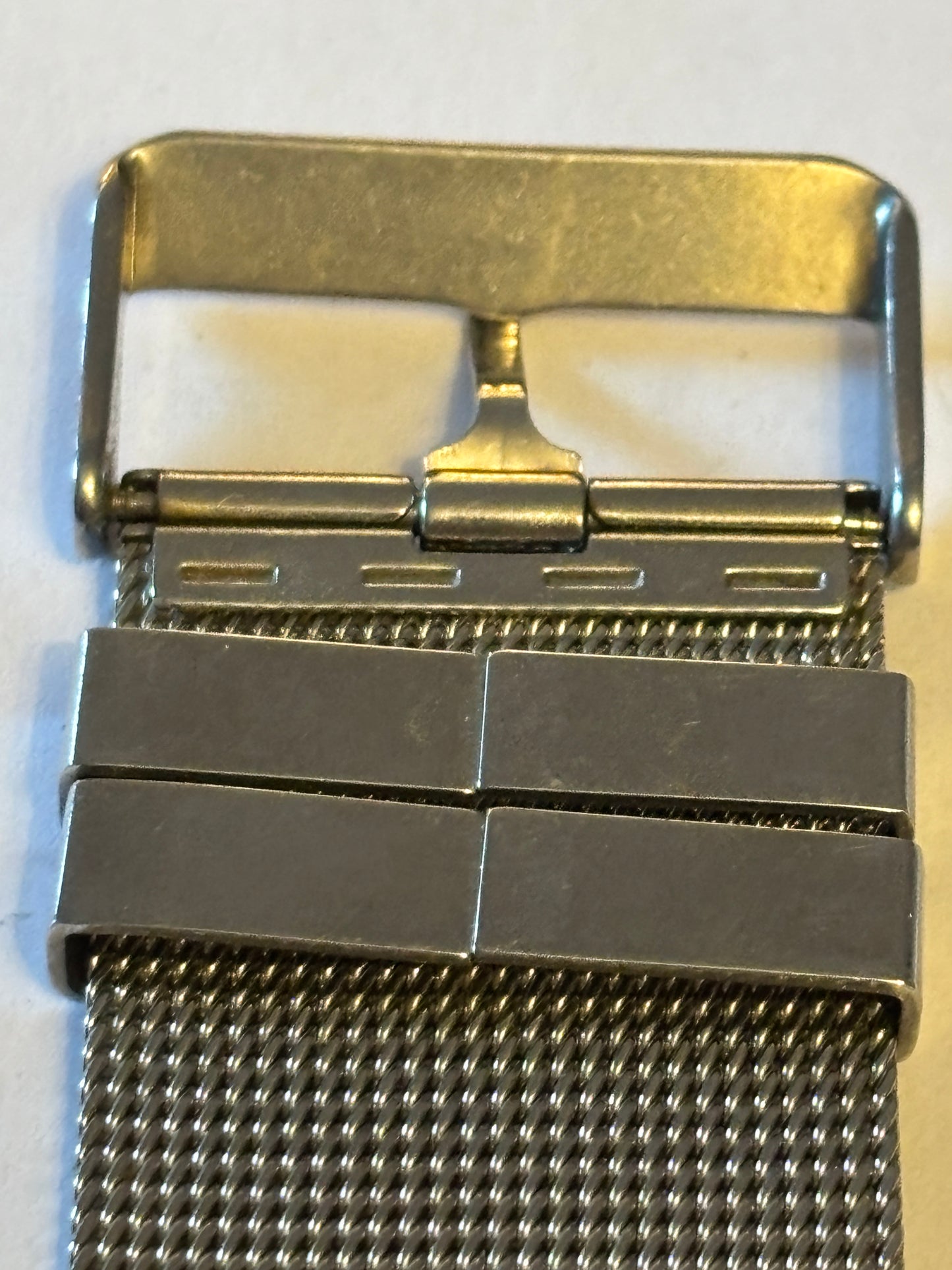 Fossil very large silver and blue square gents watch