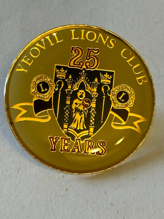 Yeovil Lions Club - 25 Years Badge