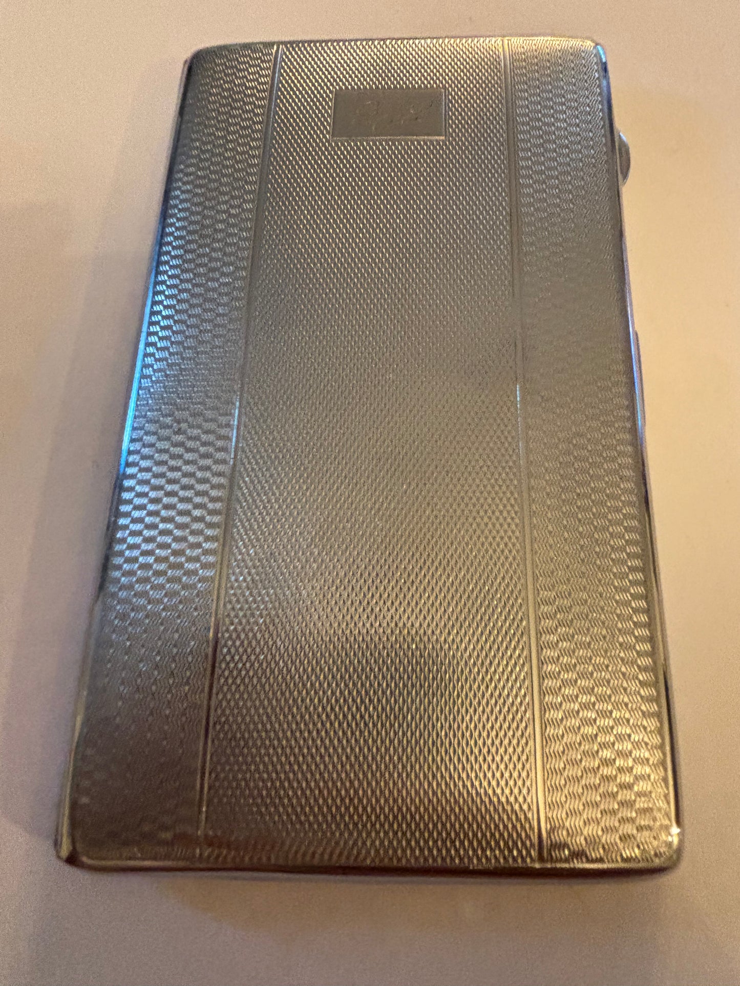 Aristocrat vintage silver metal cigarette case - boxed