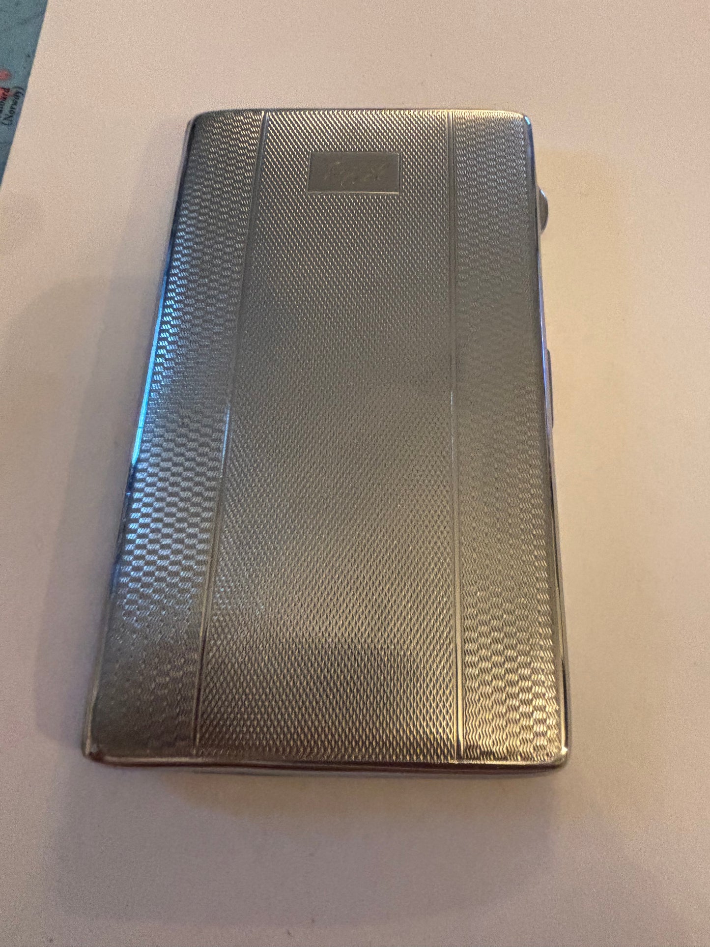 Aristocrat vintage silver metal cigarette case - boxed