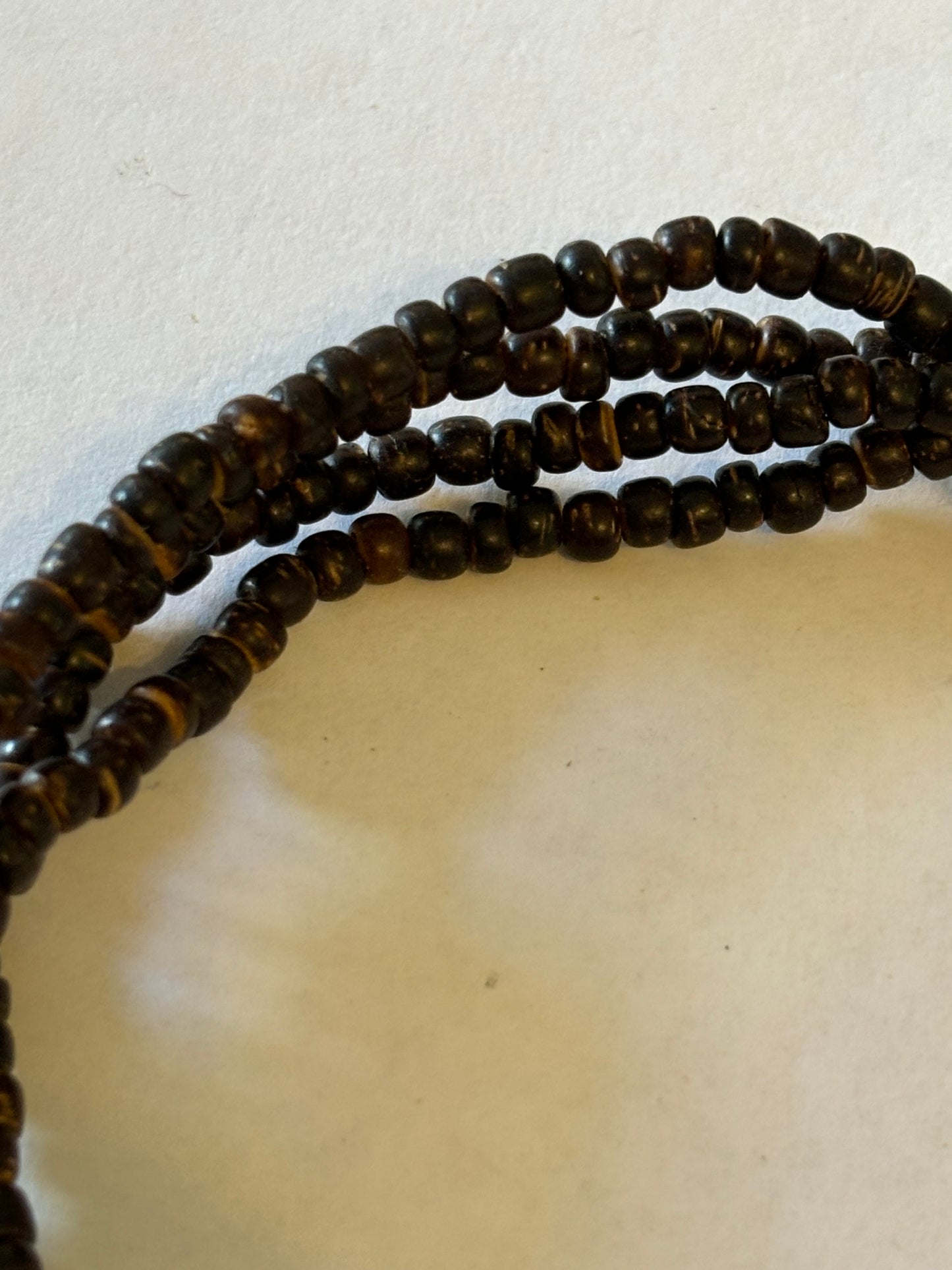 Wooden Beaded Necklace with large Rings