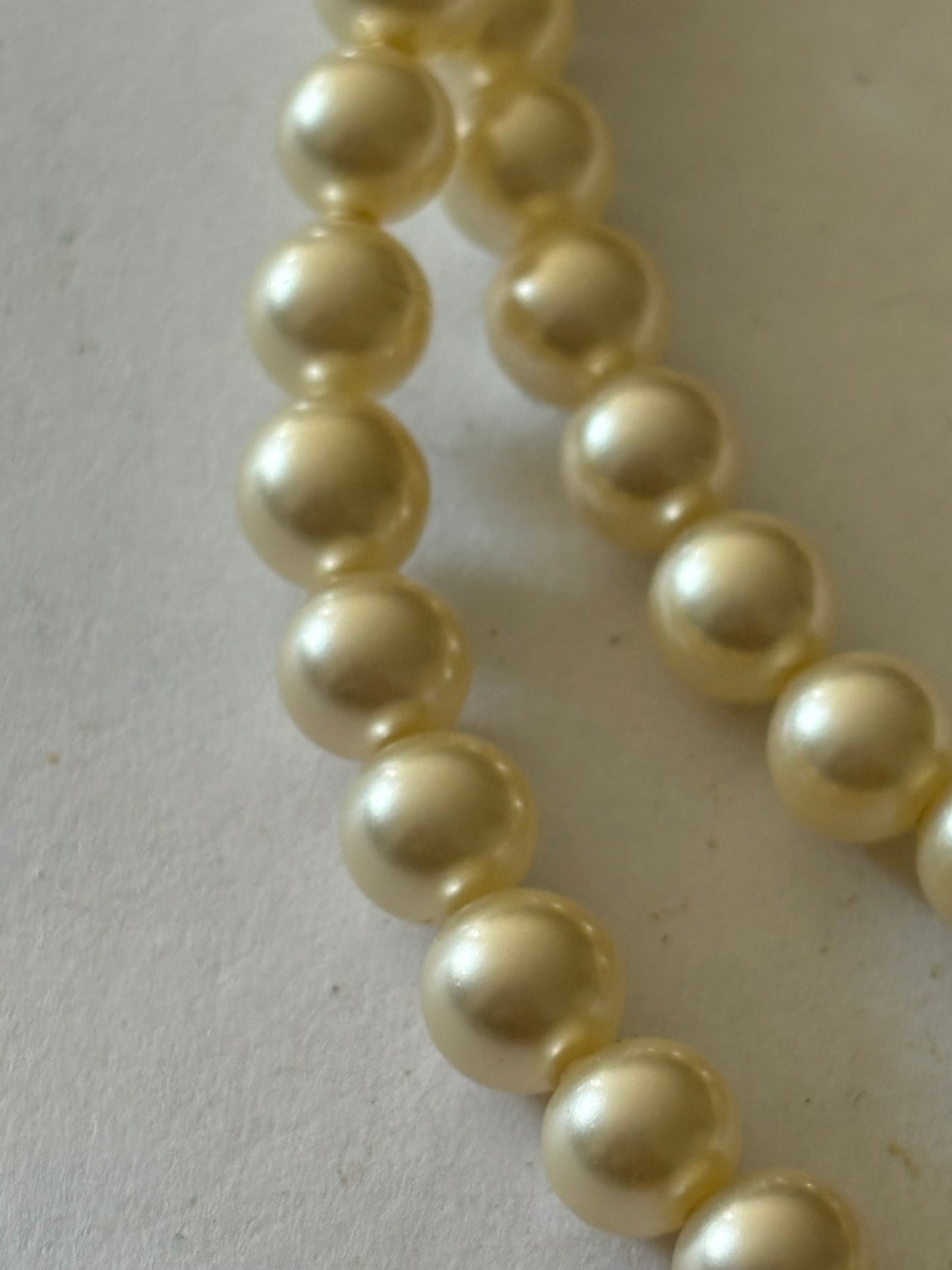 Double tier pearl style necklace with diamante clasp