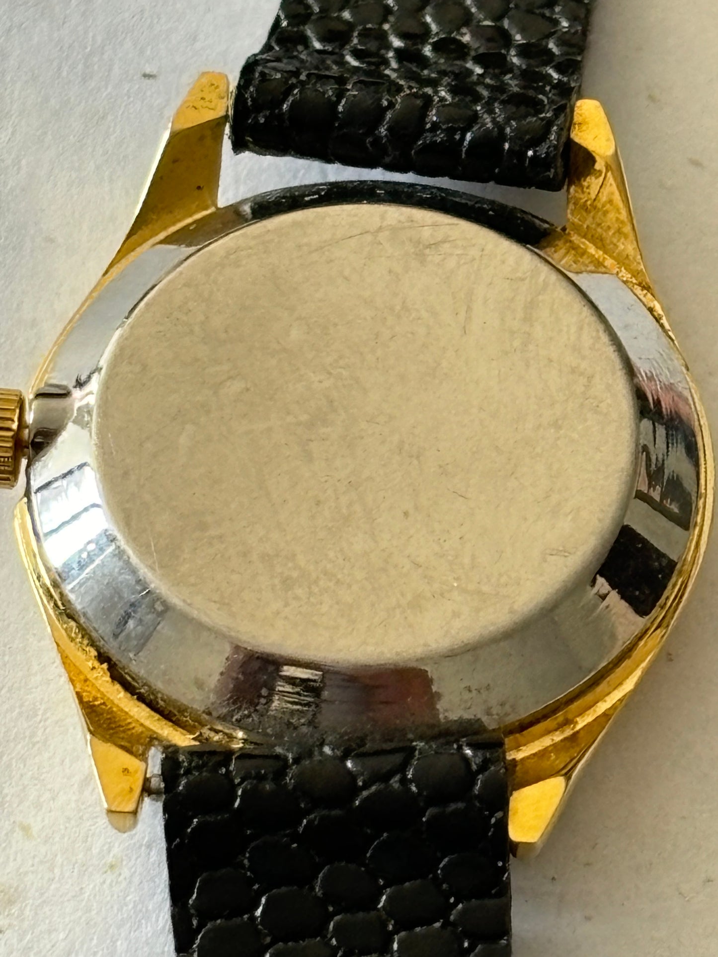 Hana Ladies Black and Gold Dress Watch - Untested