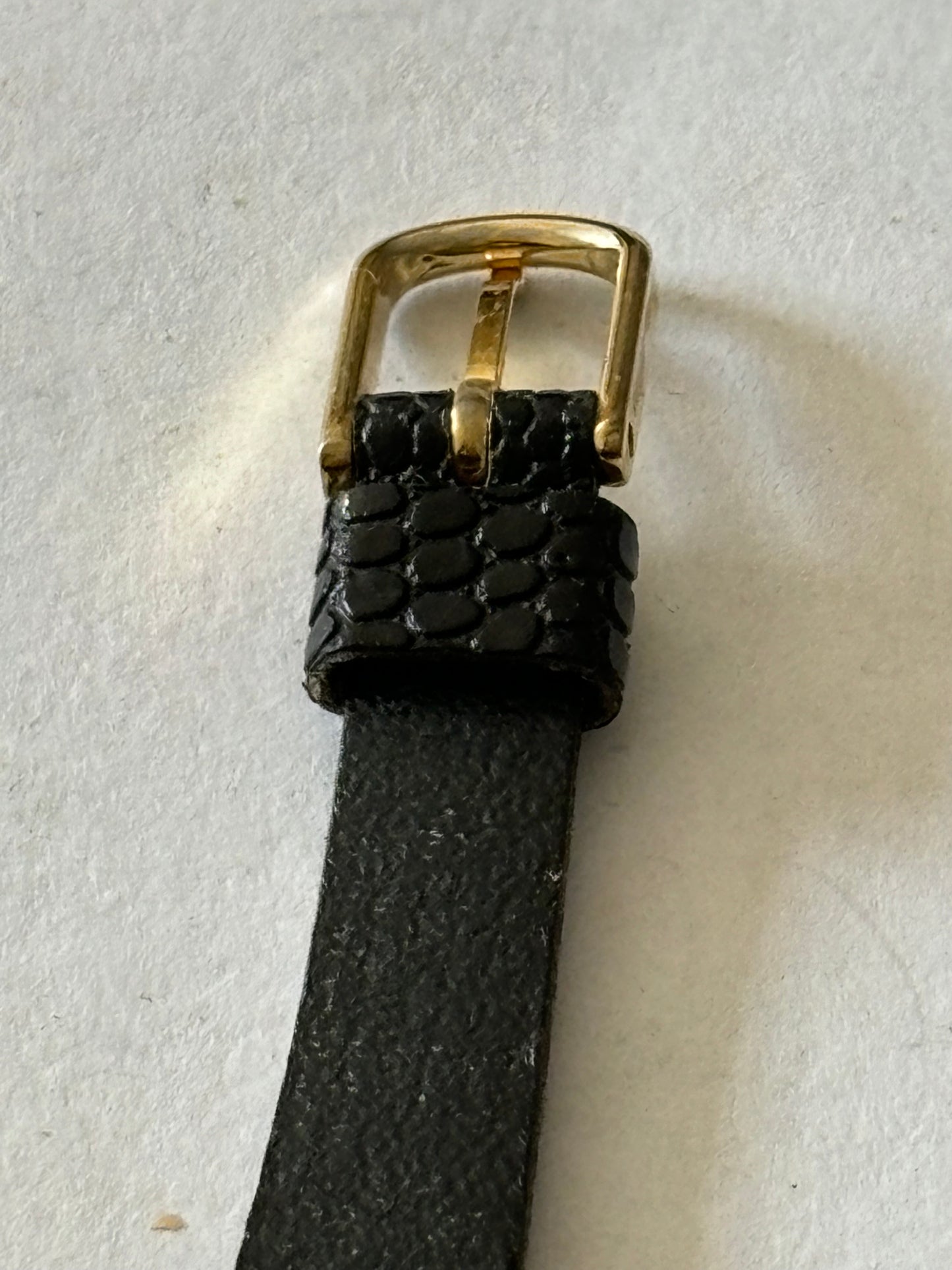 Hana Ladies Black and Gold Dress Watch - Untested