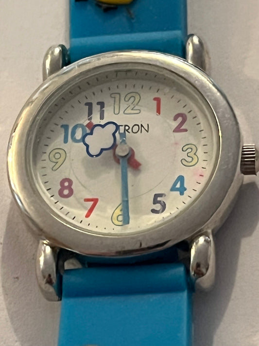 Kids Citron Blue Rubber Watch with Bumblebees - Untested