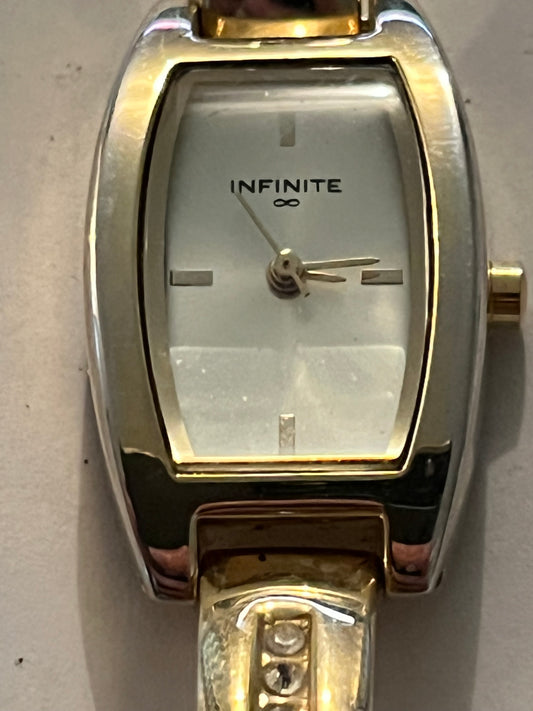 Infinite gold ladies half bangle jewelled watch - Untested