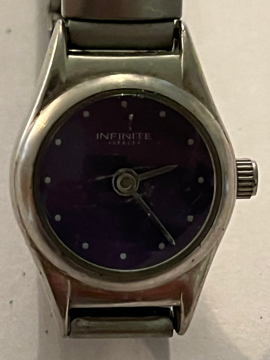 Infinite Purple fisheye ladies stretch watch - Untested