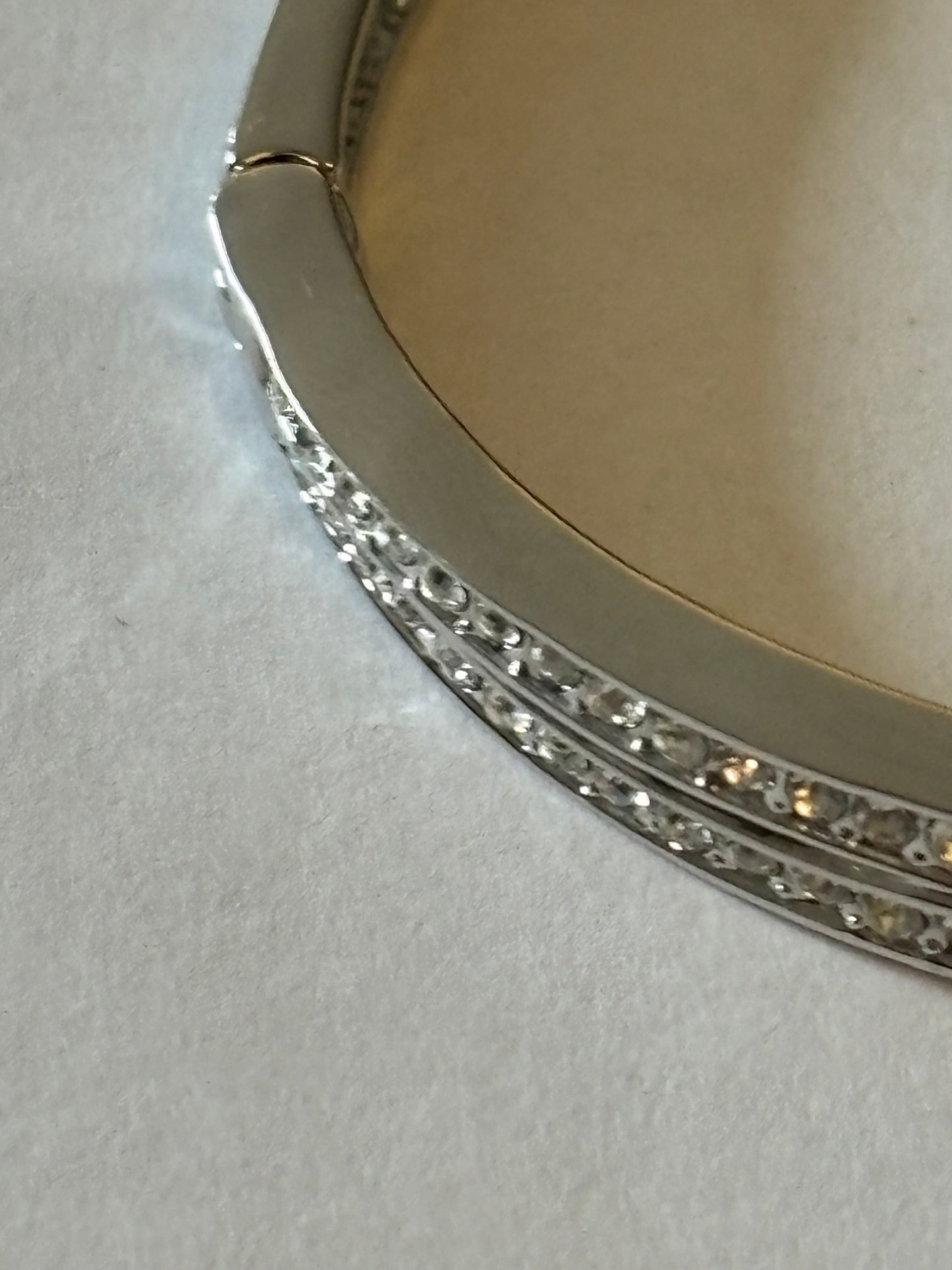 Silver diamante crossover bangle