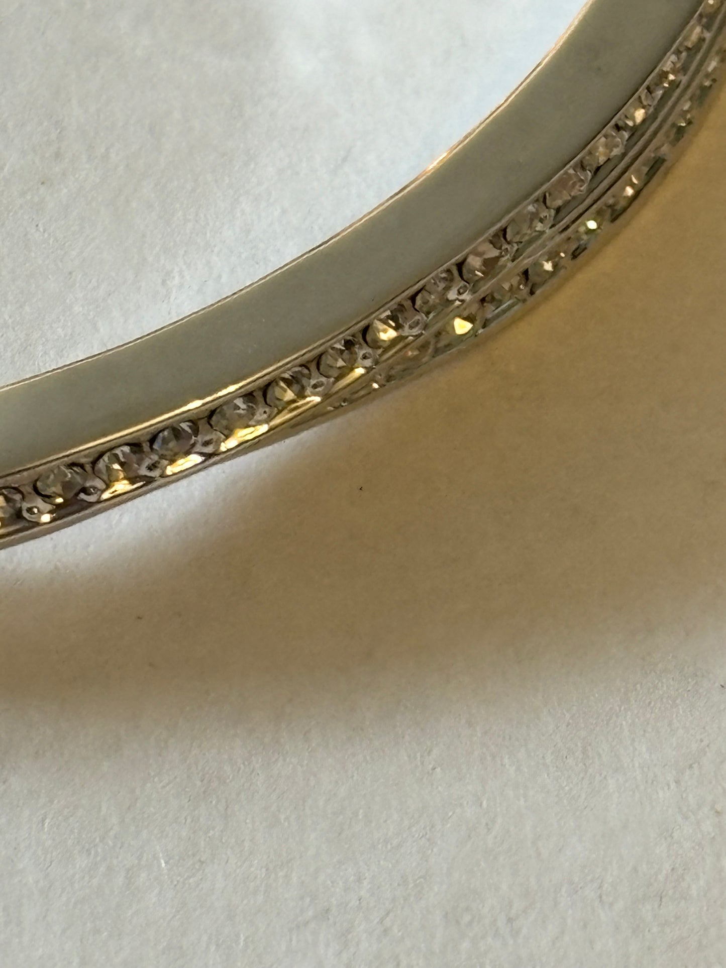 Silver diamante crossover bangle