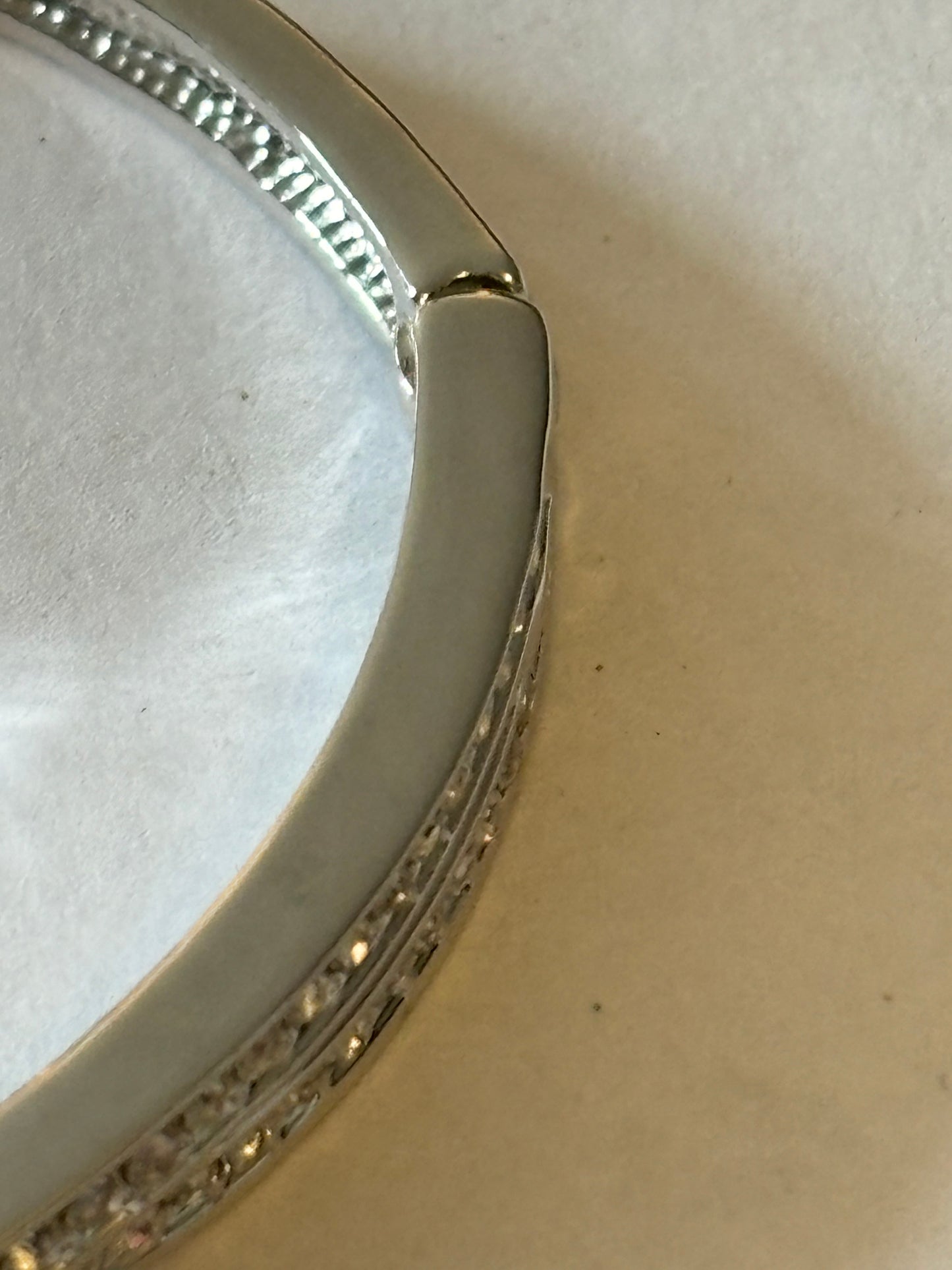 Silver diamante crossover bangle