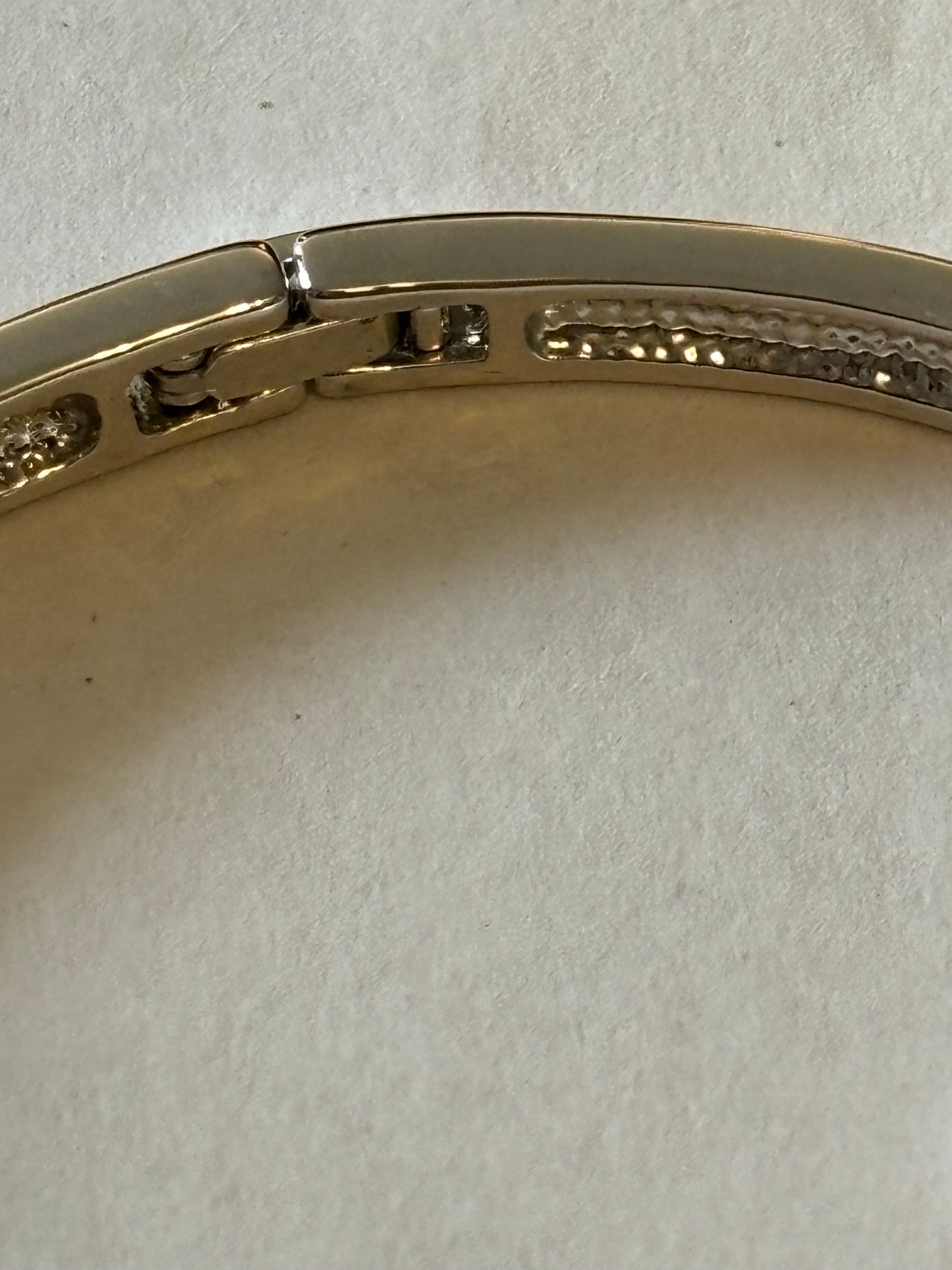 Silver diamante crossover bangle