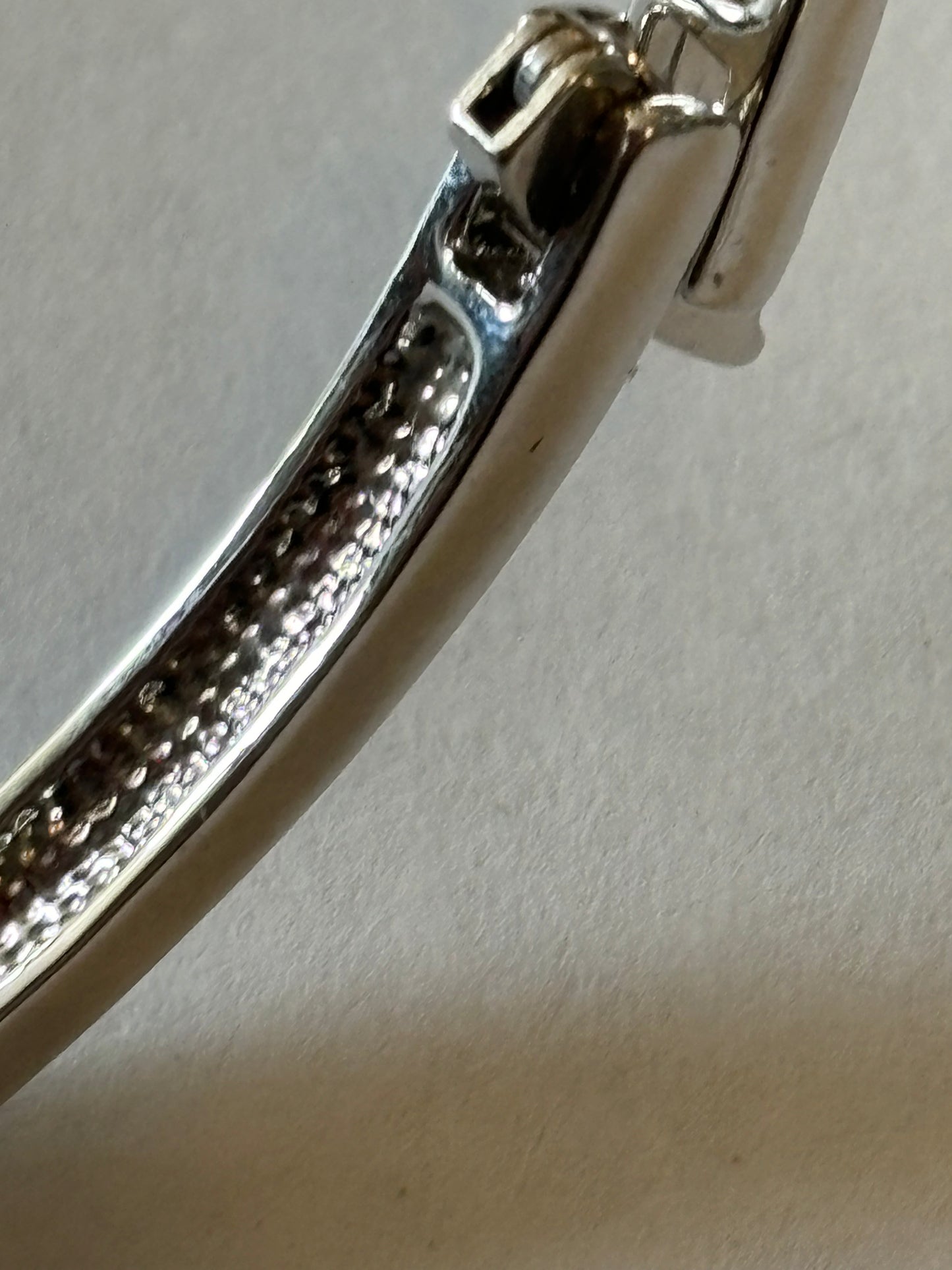 Silver diamante crossover bangle