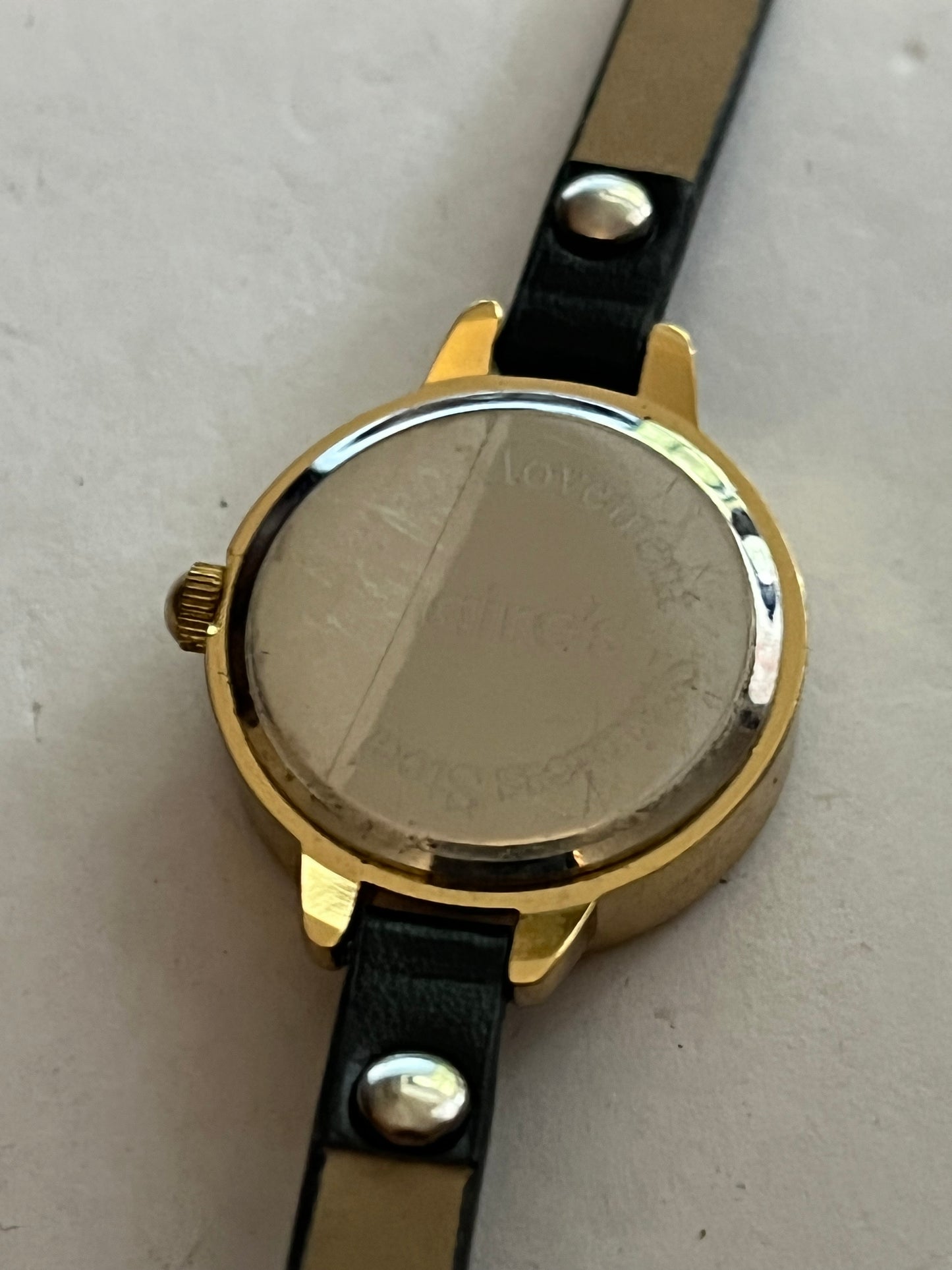 Claire's accessories black leather wrap watch - Untested