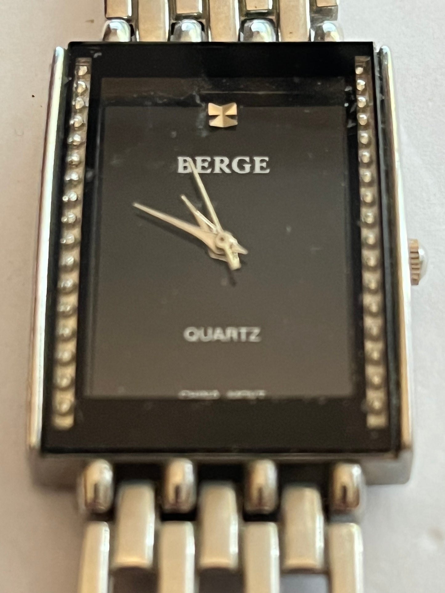 Berge black and silver wristwatch - untested