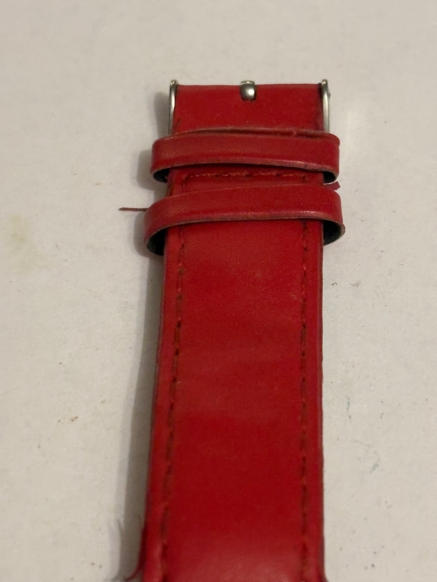 Calvin Klein - Ladies red and silver glass watch - Untested