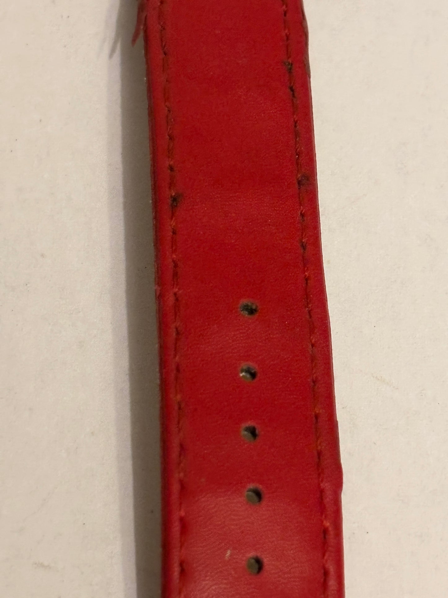 Calvin Klein - Ladies red and silver glass watch - Untested