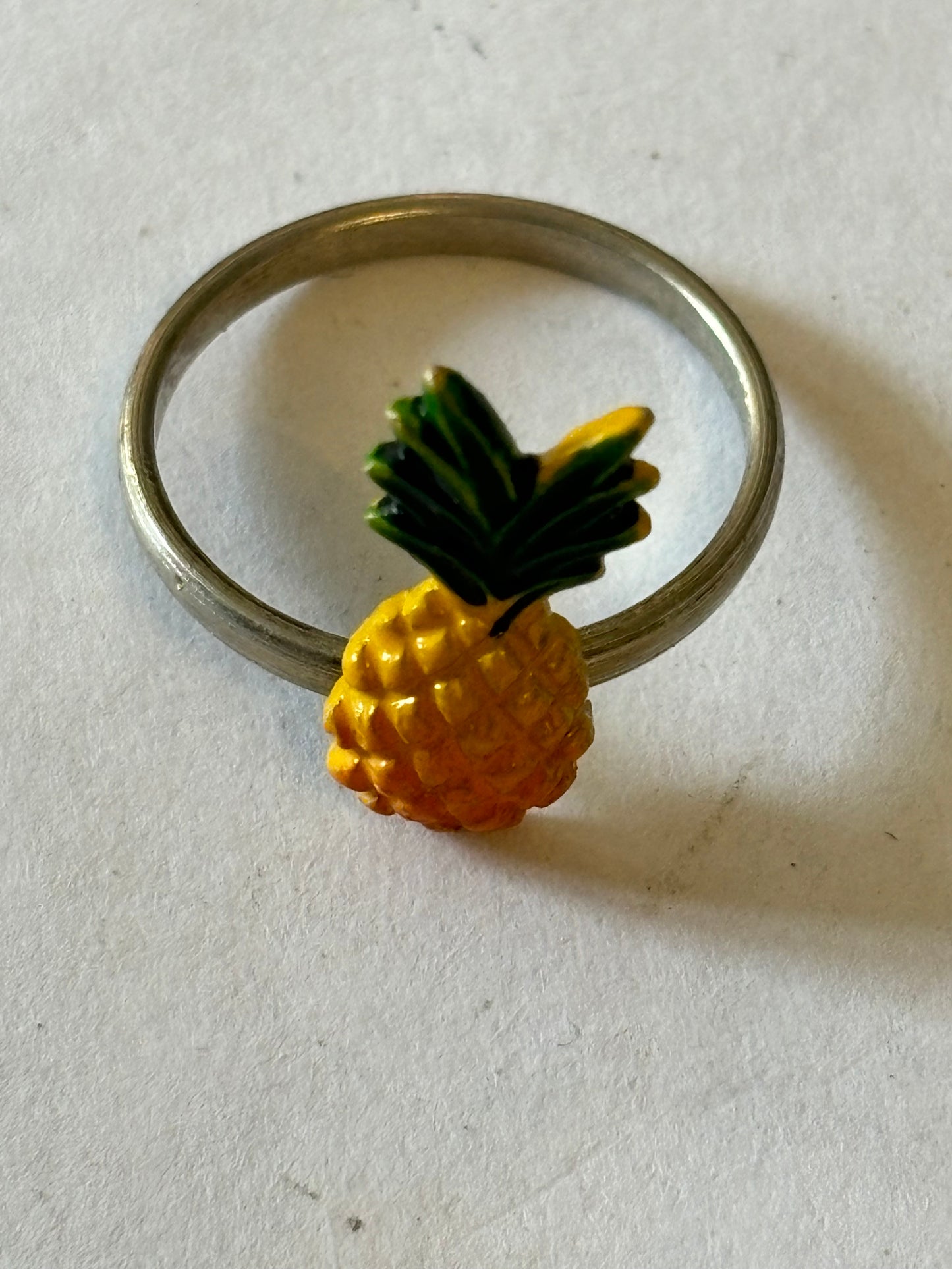 Small Silver Pineapple Ring